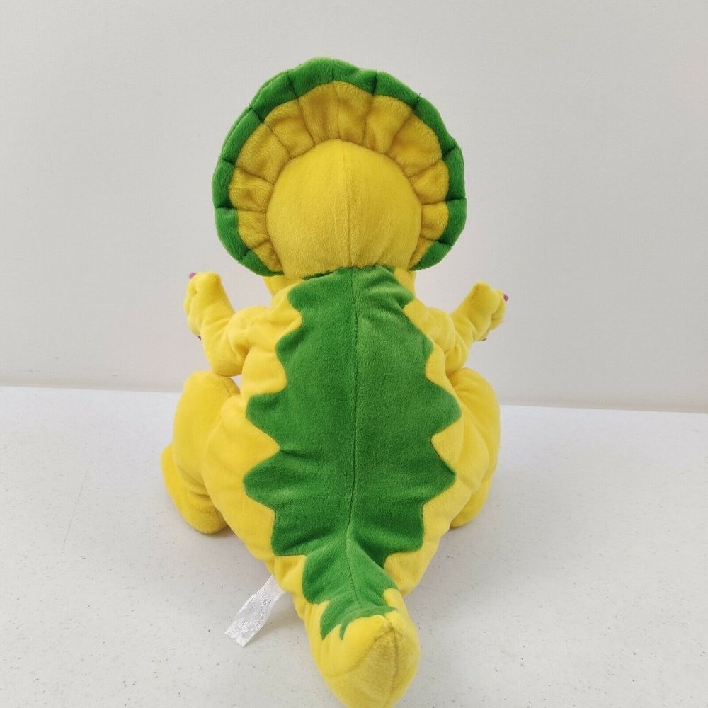 Scott Foresman Annie Yellow Dinosaur Hand Puppet Triceratops Plush - Picture 4 of 10